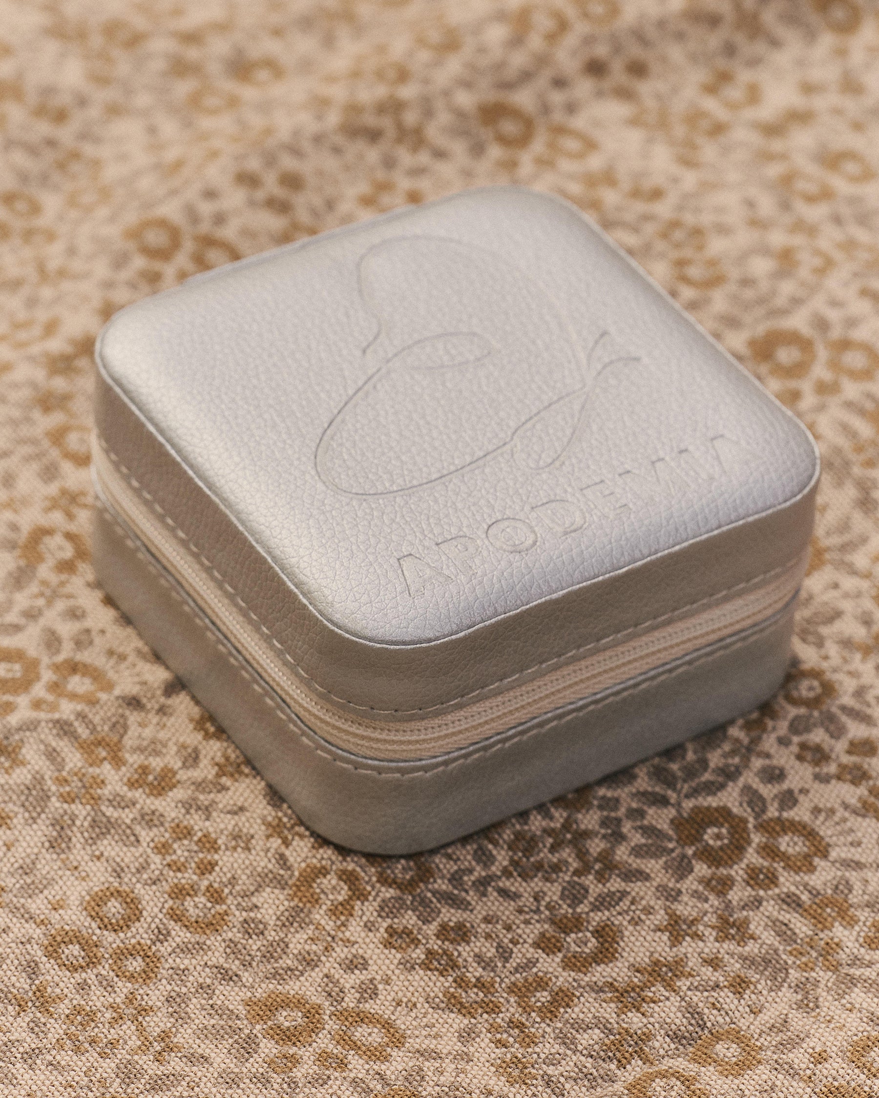 Silver travel jewelry box