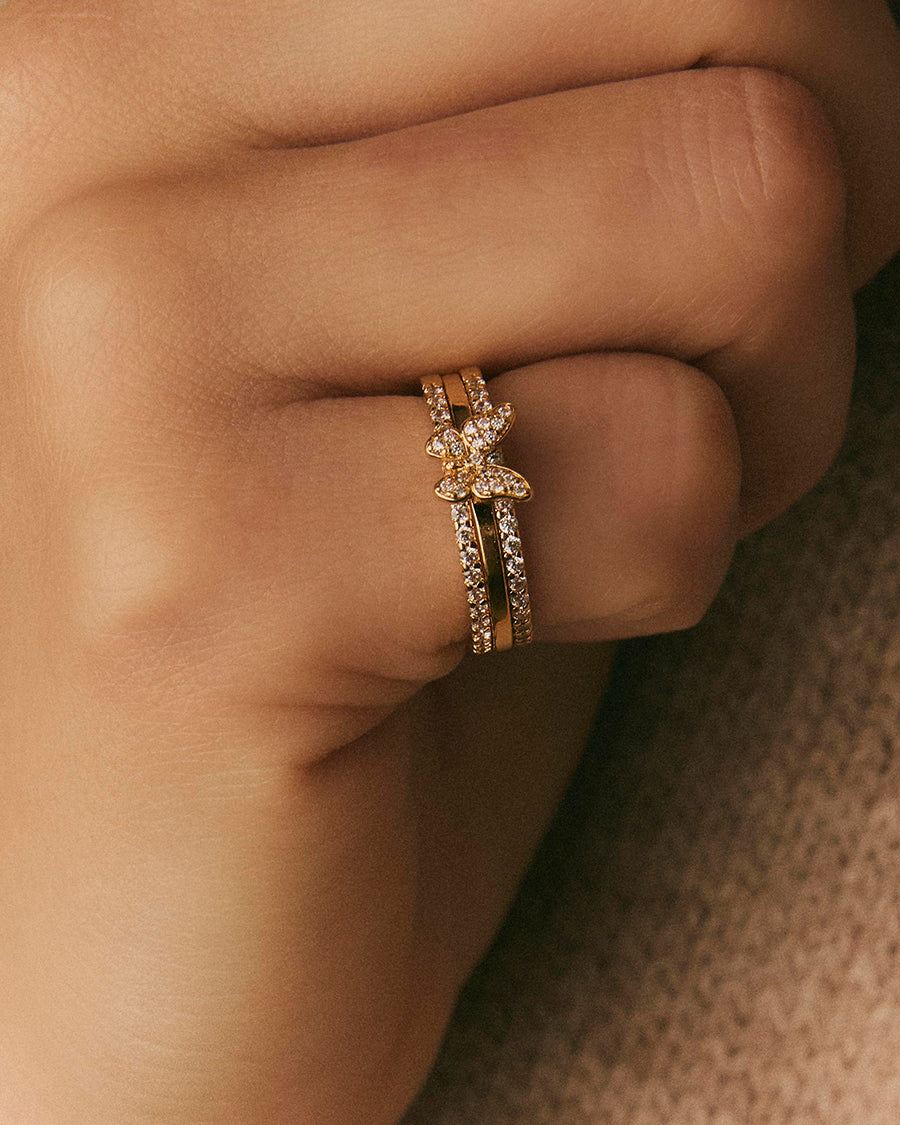 Anillo 3 en 1 Pave Papilio
