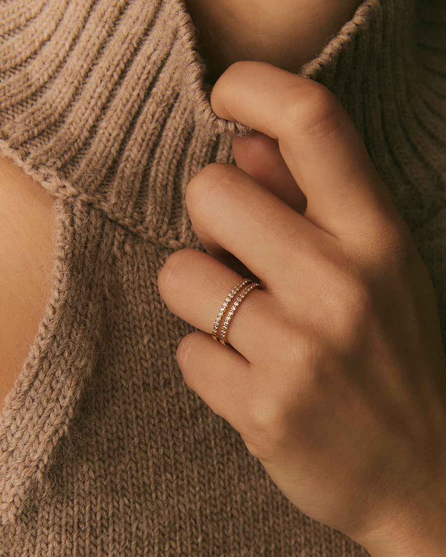 Anillo 3 en 1 Pave Papilio