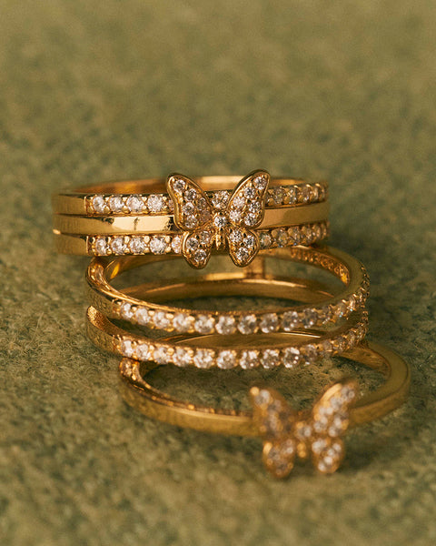 Anillo 3 en 1 Pave Papilio
