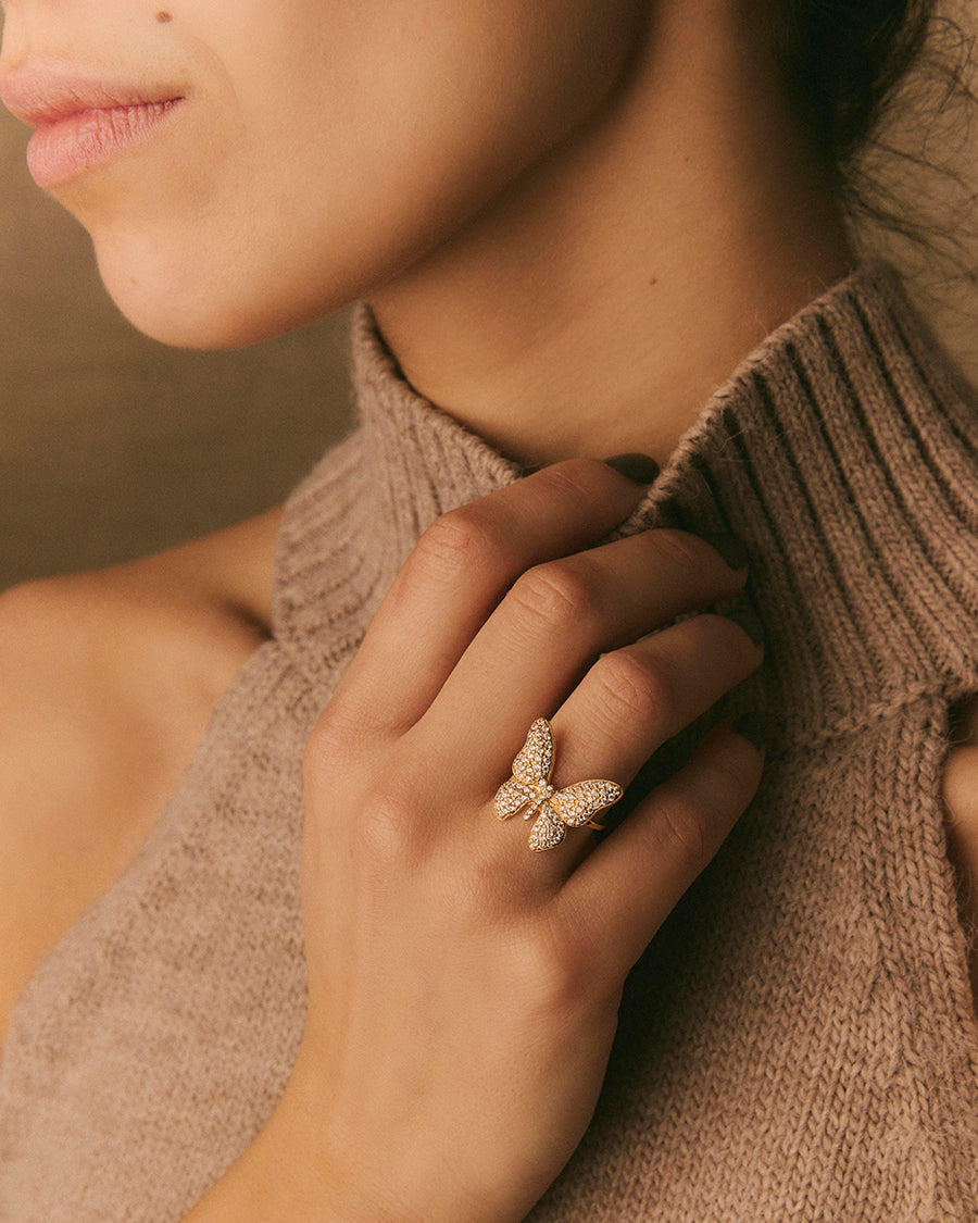 Bulky Pave Papilio Ring
