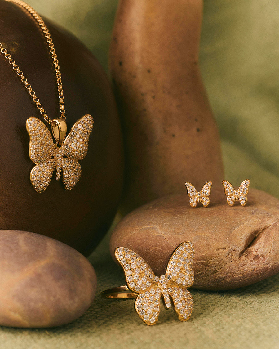 Bulky Pave Papilio Ring