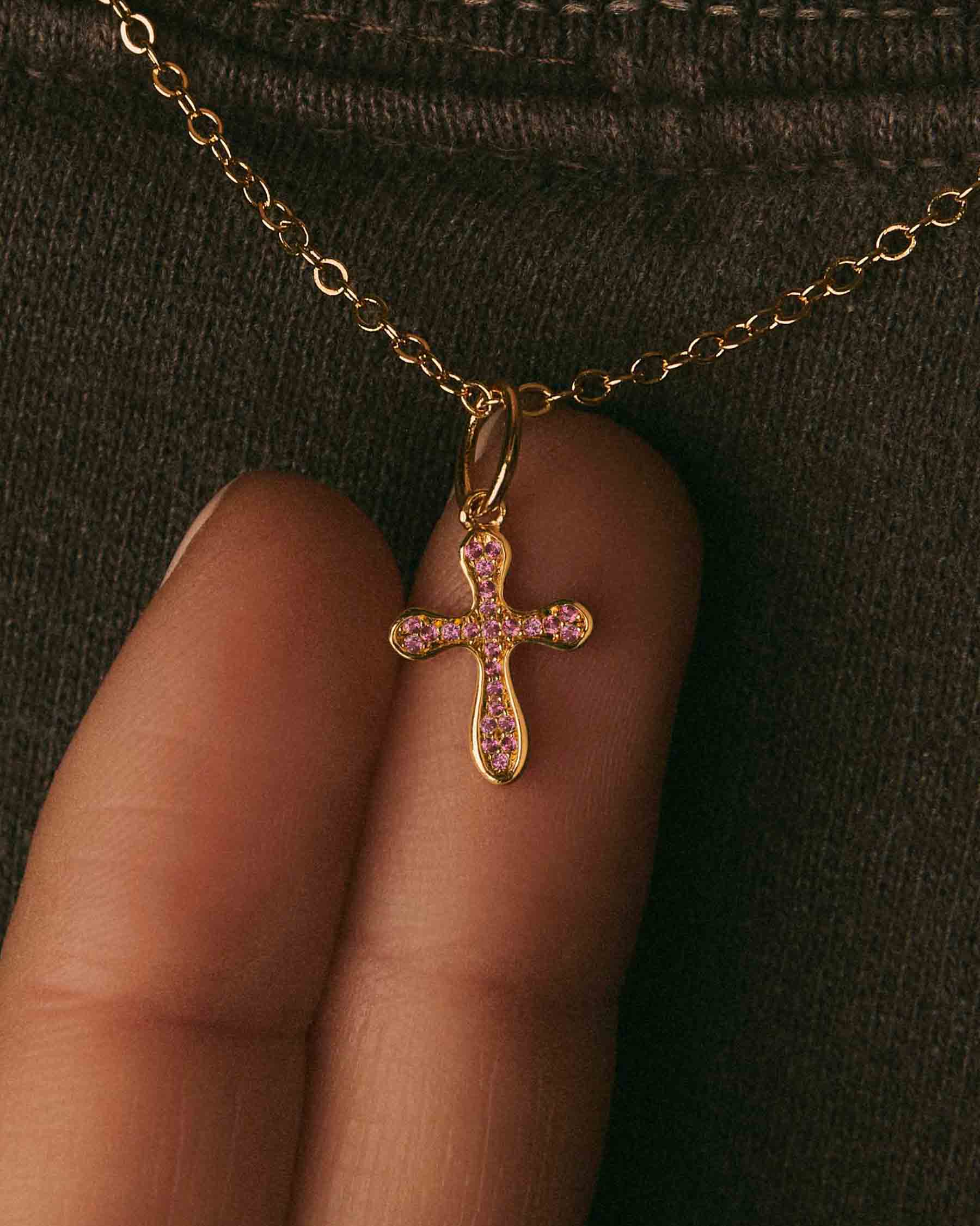 Charm Cruz Sparkle Rosa