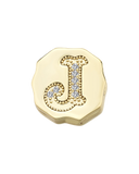 Charm Clip Bubble Vintage Letra J