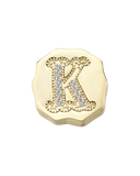 Charm Clip Bubble Vintage Letra K