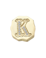Charm Clip Bubble Vintage Buchstabe K
