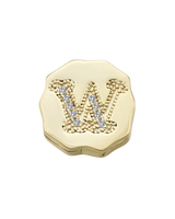 Charm Clip Bubble Vintage Buchstabe W
