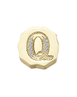 Charm Clip Bubble Vintage Buchstabe Q