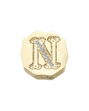 Charm Clip Bubble Vintage Letra N