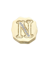 Charm Clip Bubble Vintage Buchstabe N
