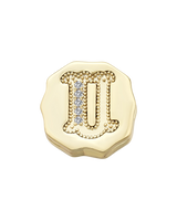 Charm Clip Bubble Vintage Buchstabe U