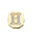 Charm Clip Bubble Vintage Letra H