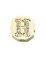 Charm Clip Bubble Vintage Buchstabe H