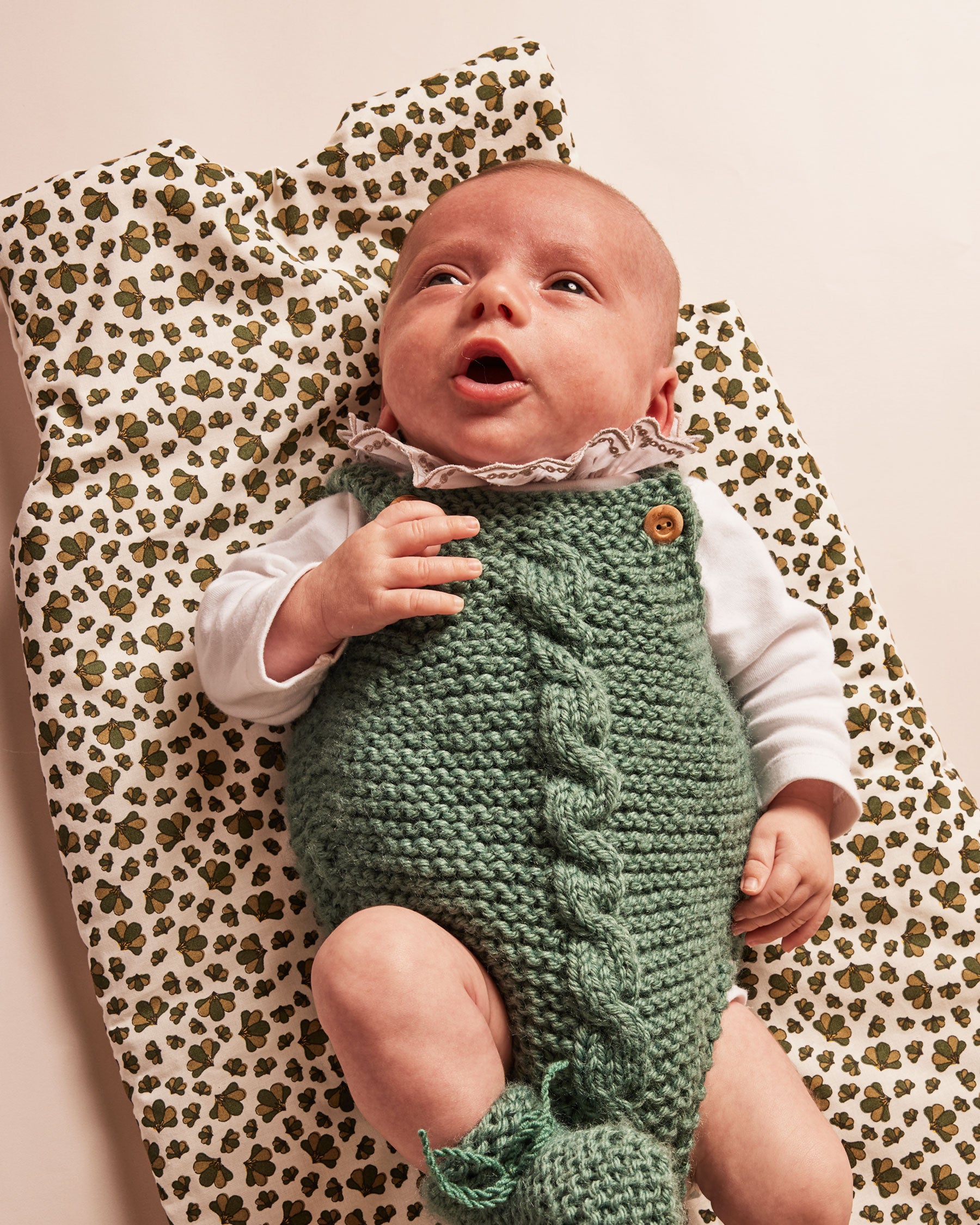 Green Flower Sleeping Bag