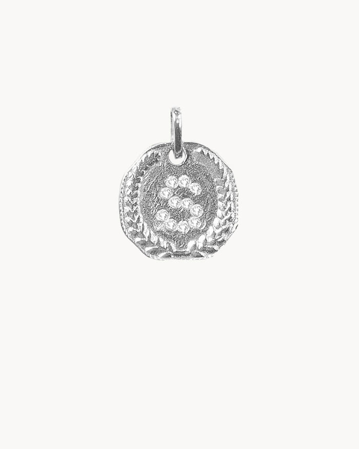 Silver Medallion Letter S