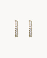 18K Forever Solid Gold 18K Diamond Hoop Earrings