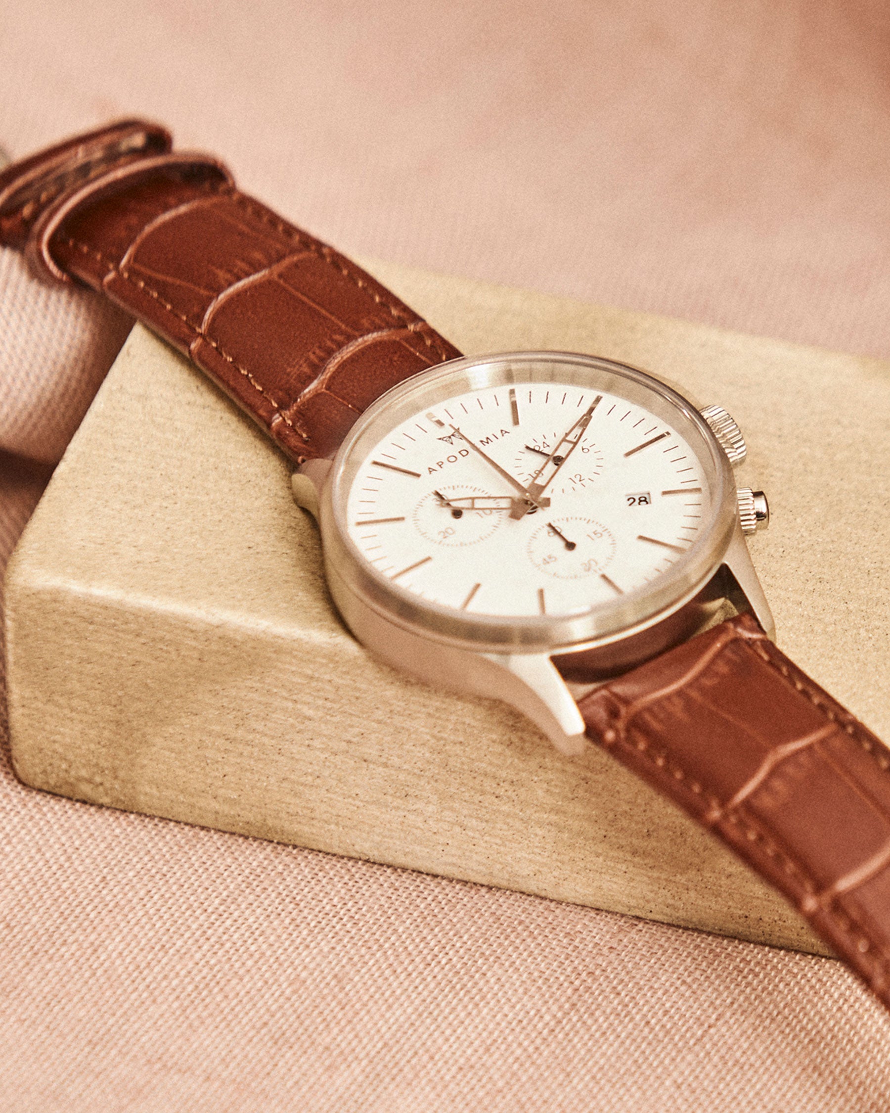 Men's Leather Strap Brown Coffee | The Gray Box