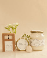 White Flower Candle - Vegetable Wax