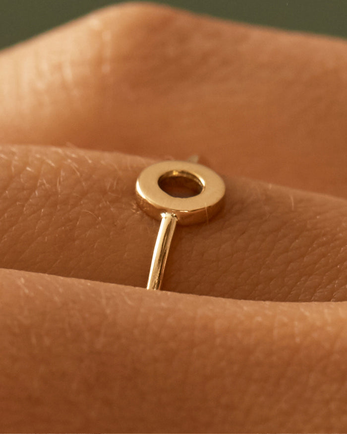 18K Solid Gold Ring Forever Mini