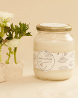 White Flower Xl Candle - 500Grs