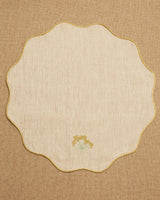 Hand Embroidered Yellow Flower Placemat