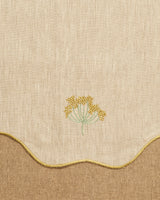 Yellow Flower Hand Embroidered Placemat | The Gray Box