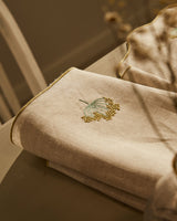 Yellow Flower Hand Embroidered Napkin | The Gray Box