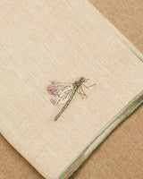 Hand Embroidered Dragonfly Napkin 
