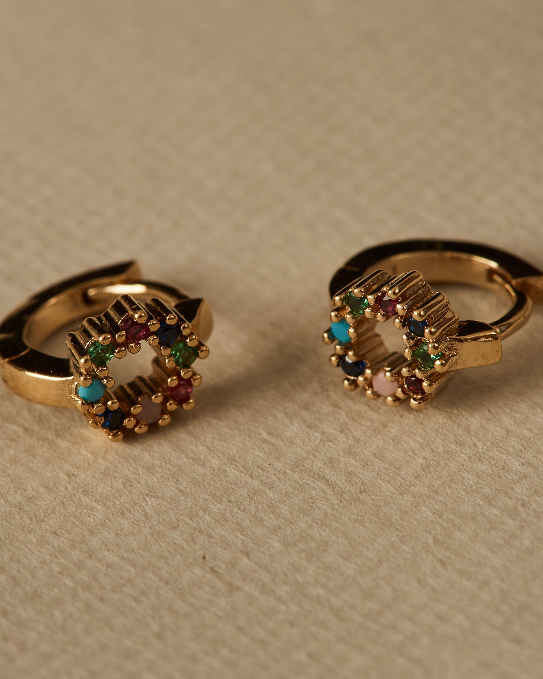 Pendientes Aro Thin Multicolor Pareja