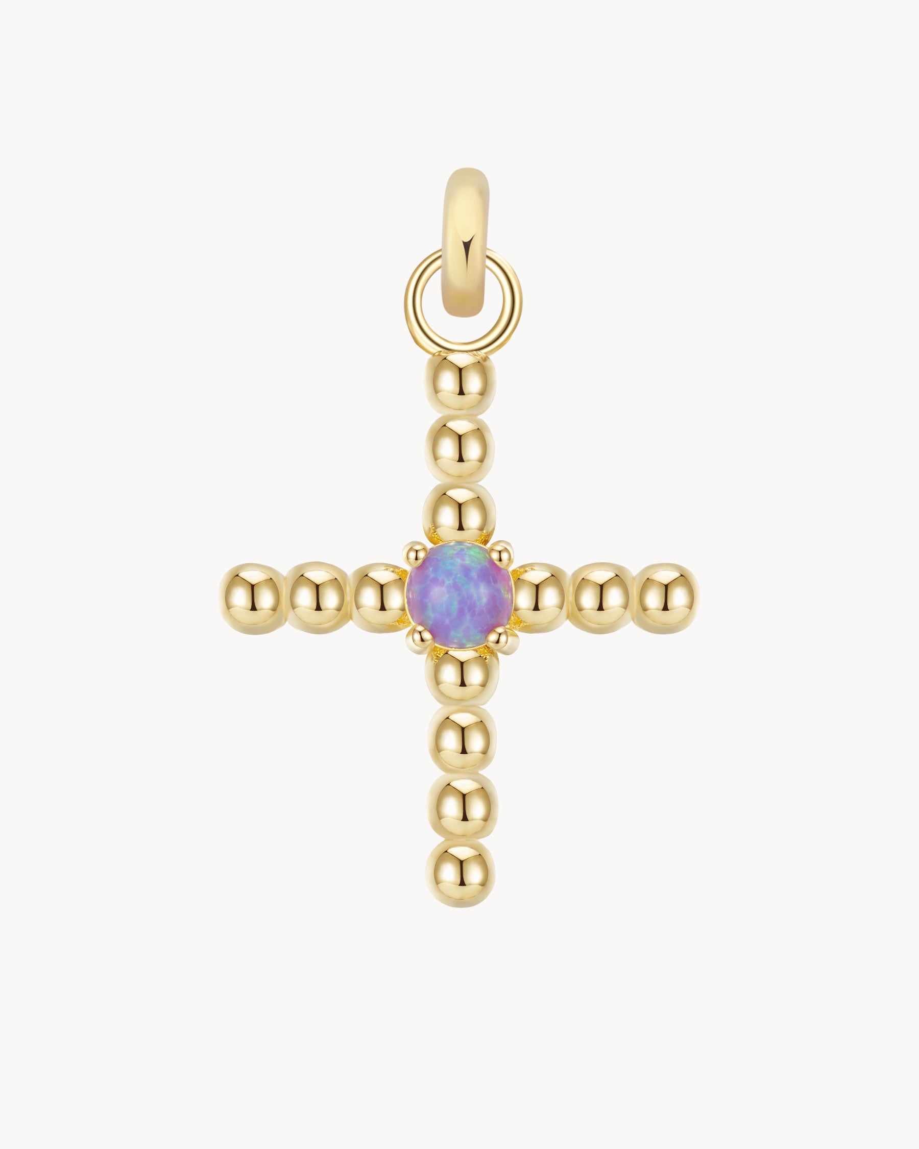 Charm Croix Opale
