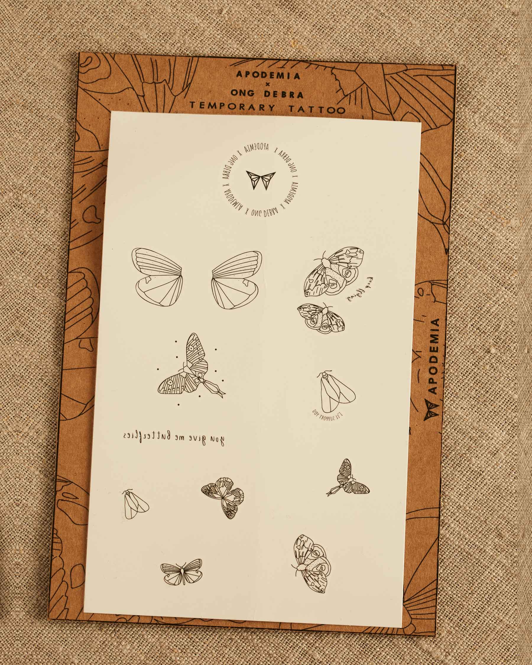 Pack tatuajes Mariposa | Colaboración Ong Debra | Edición Limitada