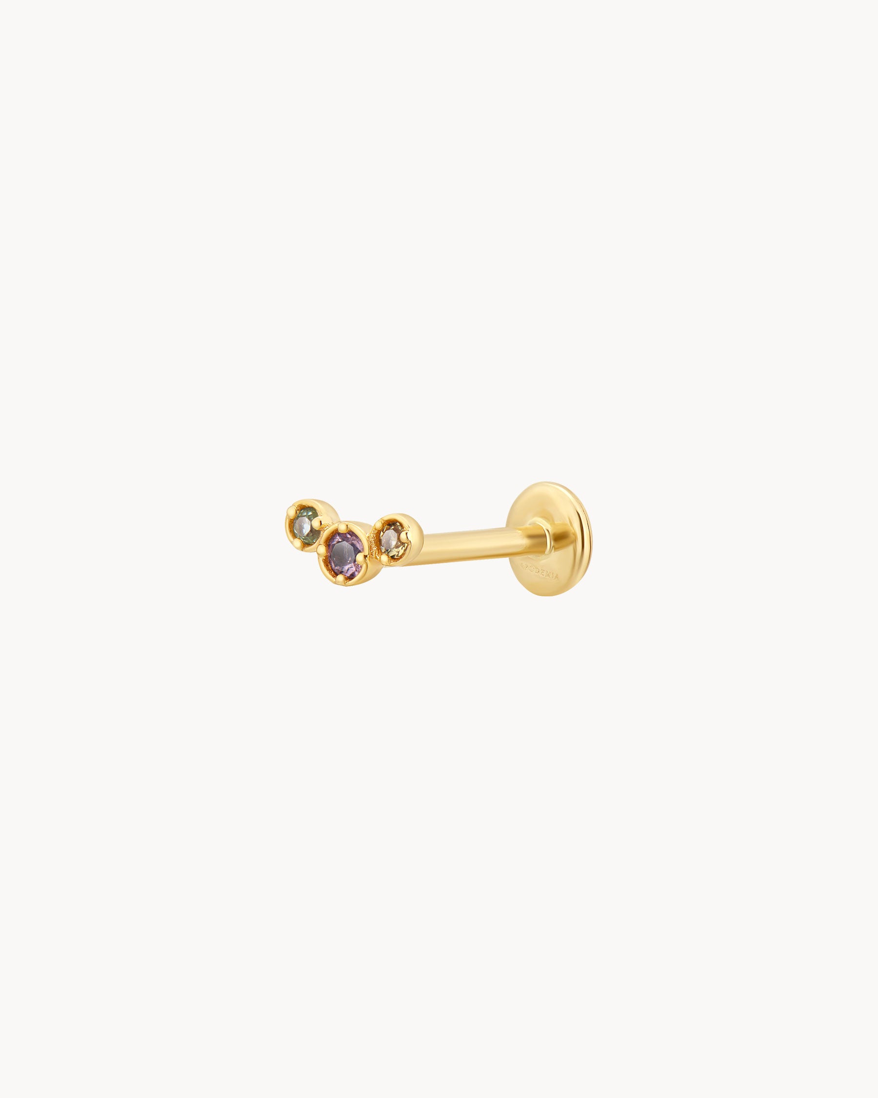 Mini Cuff Forever Earring | 9K Solid Gold | Tourmaline | Citrine | Olivine